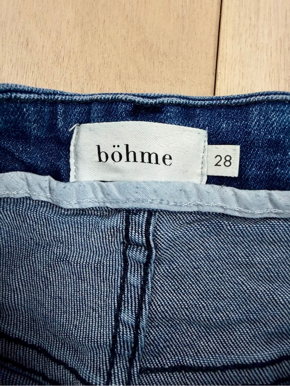 Bohme wide leg distressed blue jeans size 28 - Picture 5 of 11